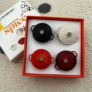 BNIB Le Creuset colors of Spice magnets set of 4